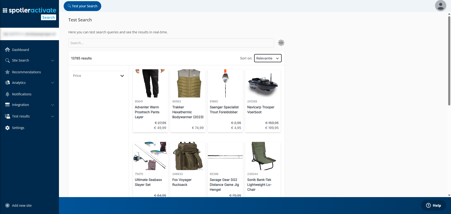 module search results