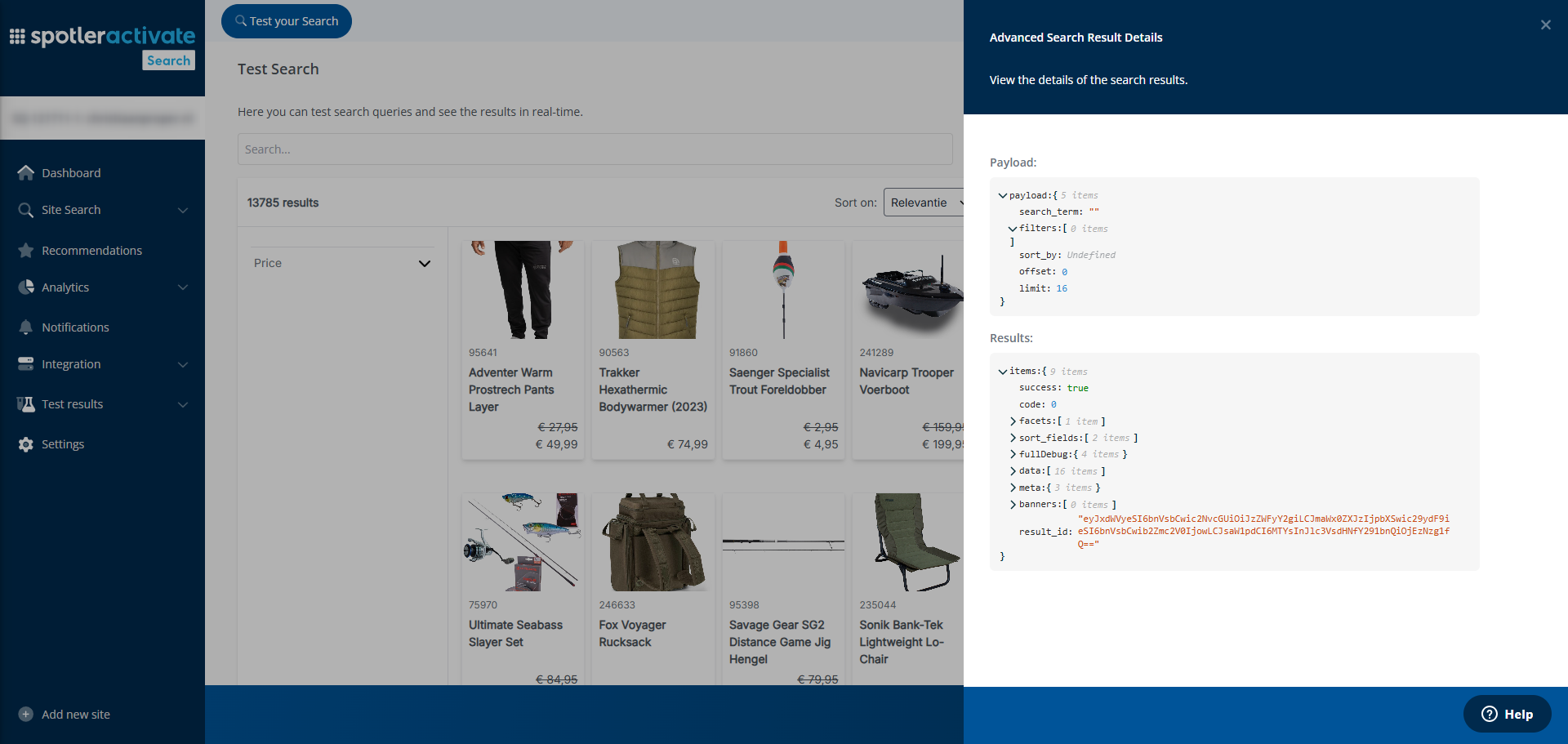 Advanced Search Results